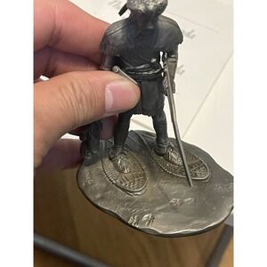 The Fur Trapper 1976 Franklin Mint Pewter- with paper‎ work